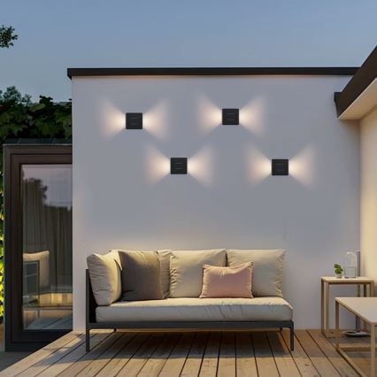 LED-Außenwandleuchte LUXLINE 6W/230V 3000K IP54 schwarz