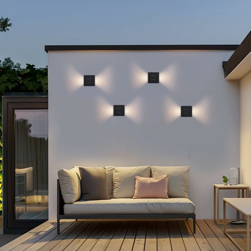 LED-Außenwandleuchte LUXLINE 6W/230V 3000K IP54 schwarz