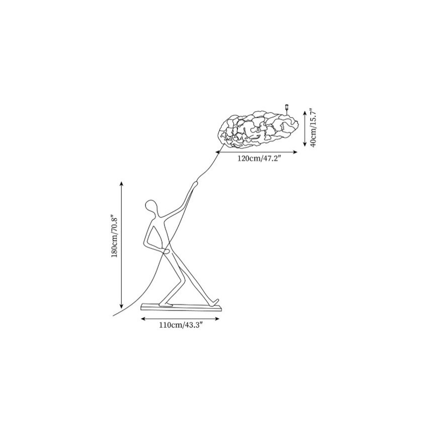 Stehleuchte SILUETTE 6xE27/40W/230V 180 cm Dream Reach