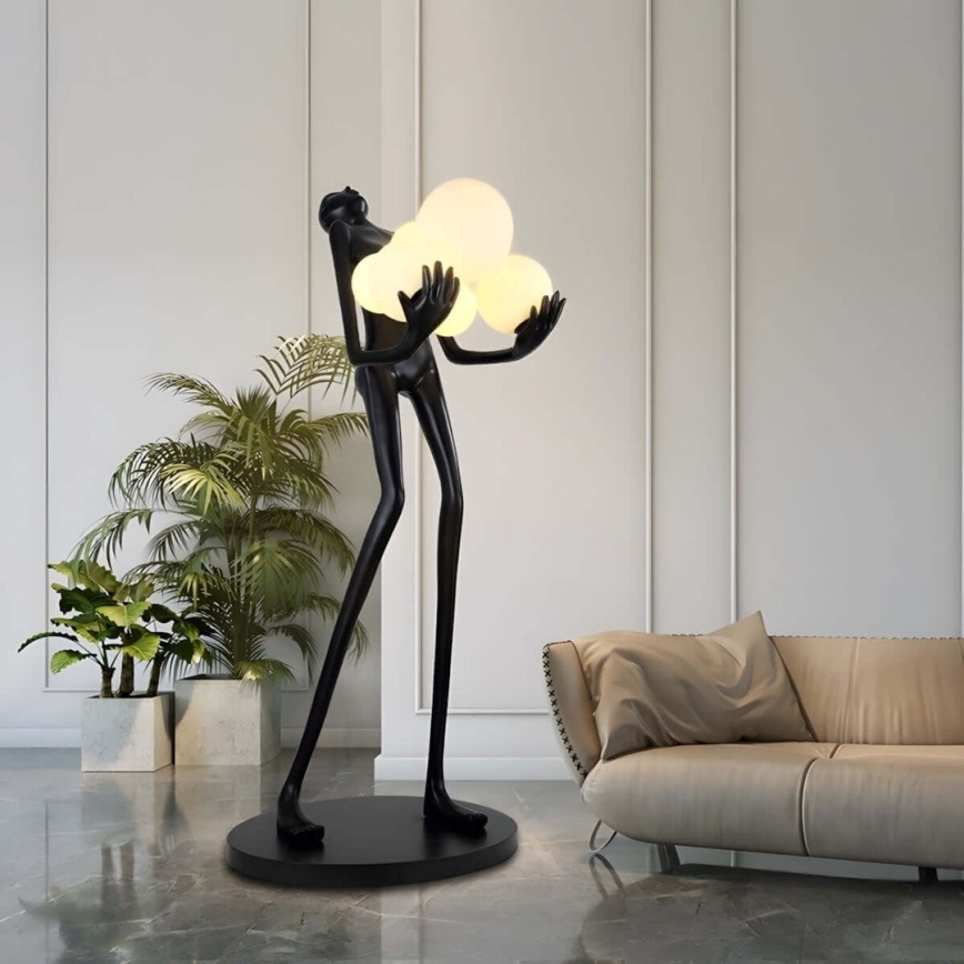 Stehleuchte SILUETTE 6xE27/25W/230V 180 cm Human Ball