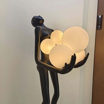 Stehleuchte SILUETTE 6xE27/25W/230V 180 cm Human Ball