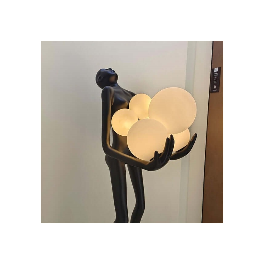 Stehleuchte SILUETTE 6xE27/25W/230V 180 cm Human Ball