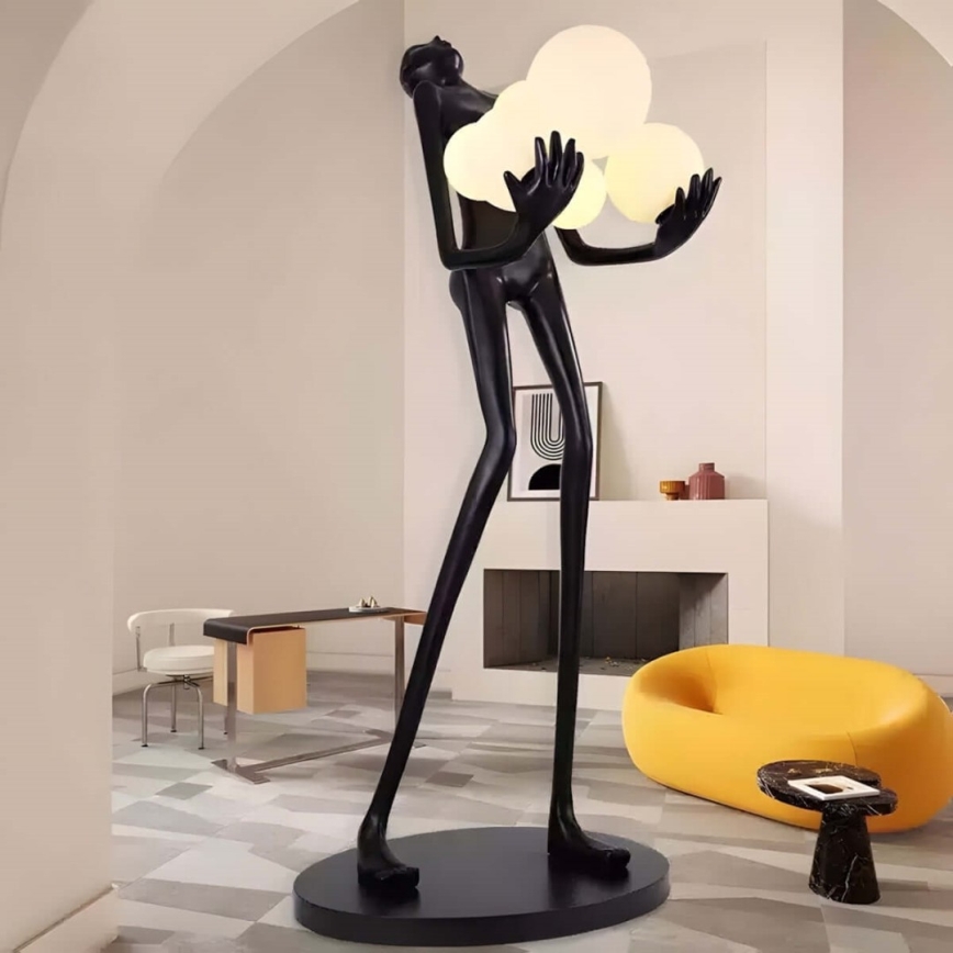 Stehleuchte SILUETTE 6xE27/25W/230V 180 cm Human Ball