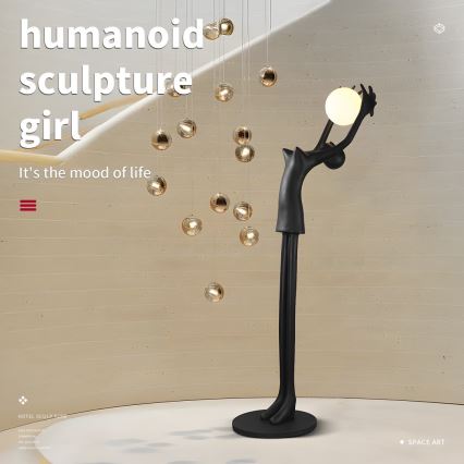 Stehlampe SILUETTE 1xE27/25W/230V 210 cm Human Girl