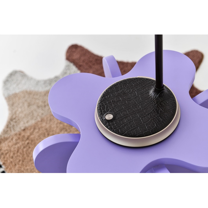 LED dimmbare Tischlampe mit kabelloser Ladefunktion FINCH LED/9W/12/230V grau/glänzender Chrom