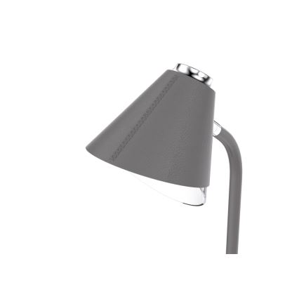 LED dimmbare Tischlampe mit kabelloser Ladefunktion FINCH LED/9W/12/230V grau/glänzender Chrom