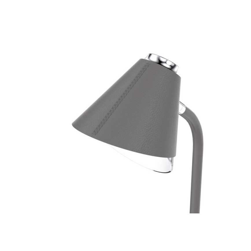 LED dimmbare Tischlampe mit kabelloser Ladefunktion FINCH LED/9W/12/230V grau/glänzender Chrom