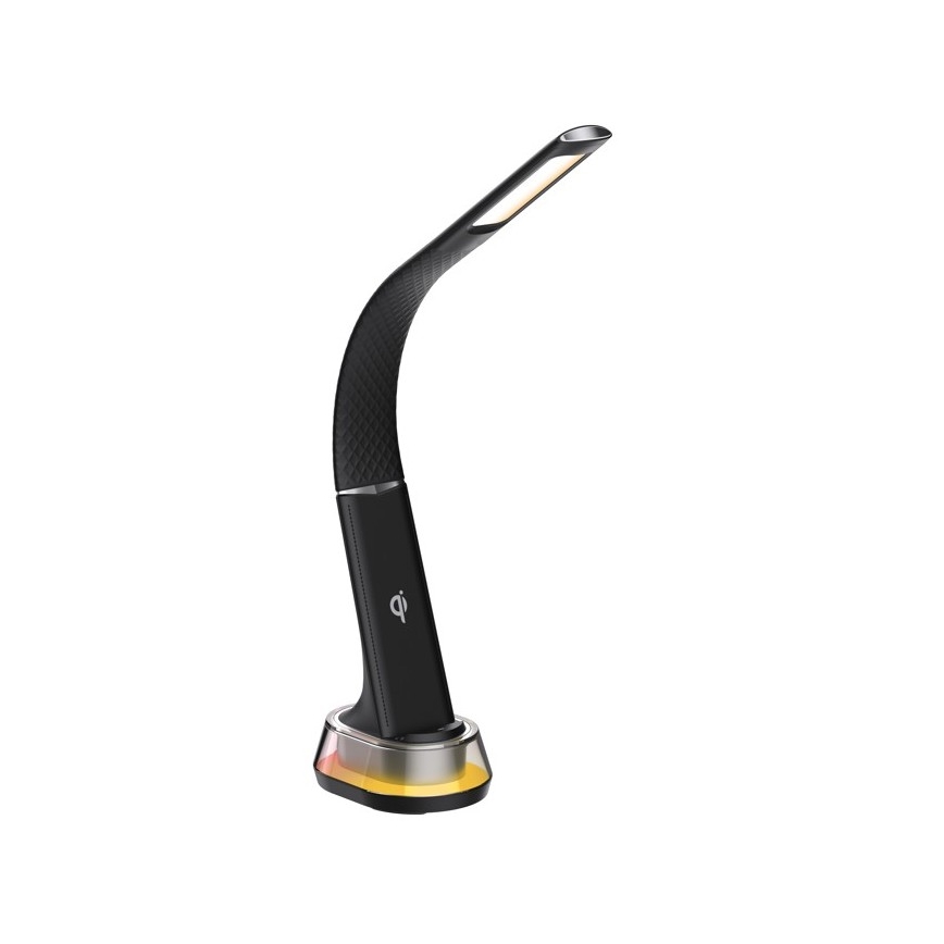 Dimmbare LED-RGB-Tischleuchte mit kabelloser Aufladung	 CORELLA LED/7W/12/230V schwarz