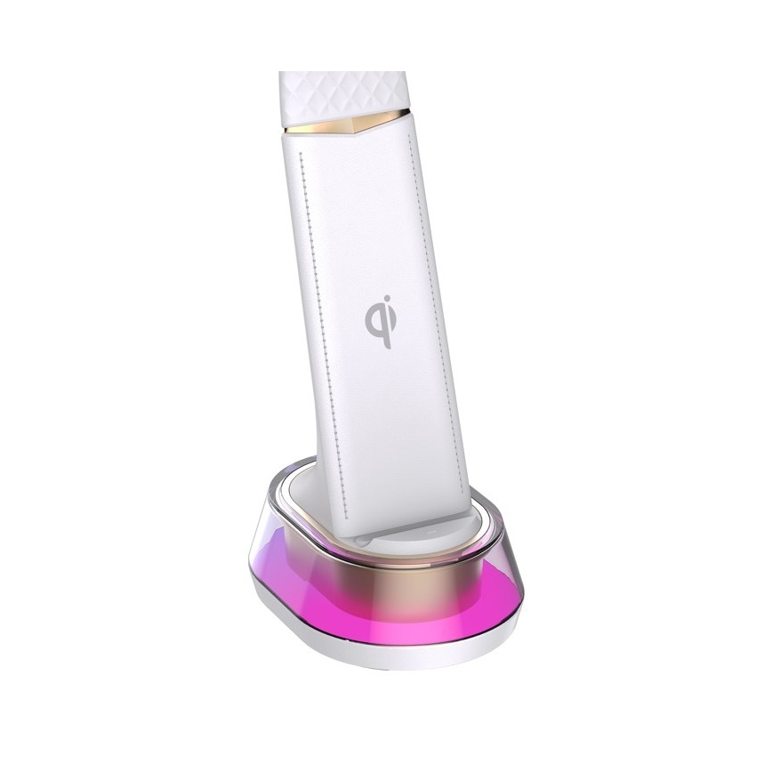 LED RGB dimmbare Tischlampe mit kabelloser Ladefunktion CORELLA LED/7W/12/230V weiß