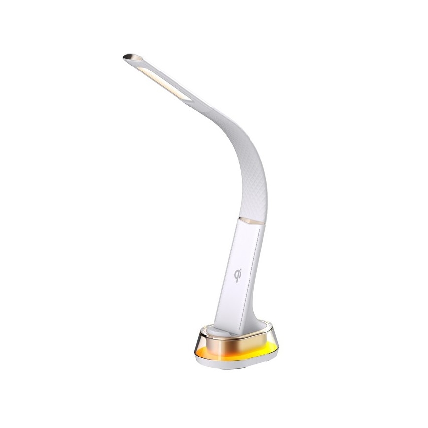 LED RGB dimmbare Tischlampe mit kabelloser Ladefunktion CORELLA LED/7W/12/230V weiß