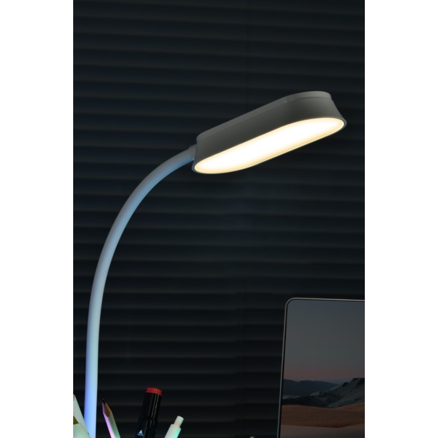 LED RGBW Dimmbare Tischlampe mit Stifthalter FALCON LED/10W/5V