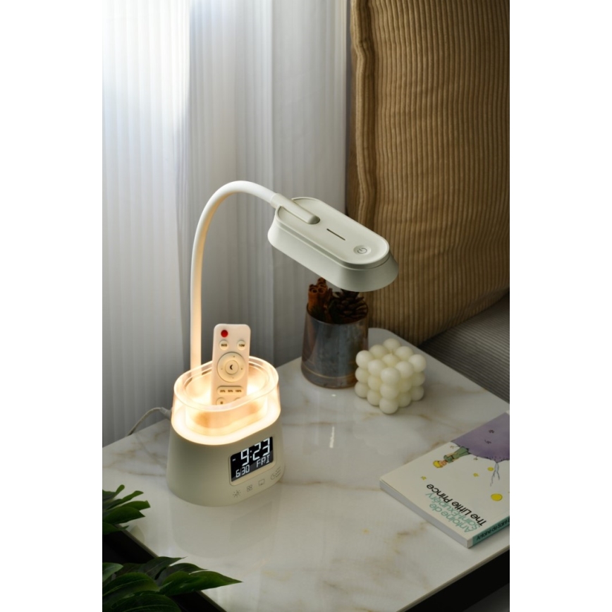 LED RGBW Dimmbare Tischlampe mit Stifthalter FALCON LED/10W/5V