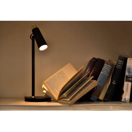 Dimmbare LED-Tischleuchte mit kabelloser Qi-Aufladung TIT LED/12W/230V schwarz