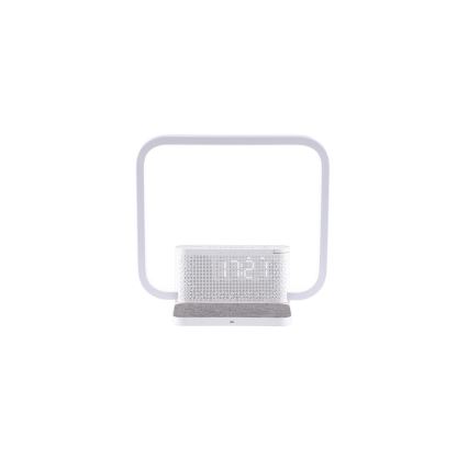 Dimmbare LED-Tischleuchte mit Wecker und Qi-Aufladung LED/18W/230V weiß