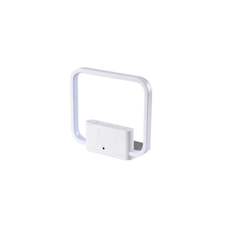 Dimmbare LED-Tischleuchte mit Wecker und Qi-Aufladung LED/18W/230V weiß