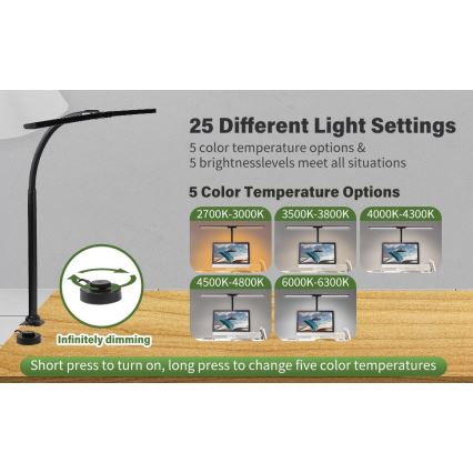 Flexible, dimmbare LED-Bildschirmbeleuchtung OFFICE LED/24W/230V 2700-6300K CRI 95