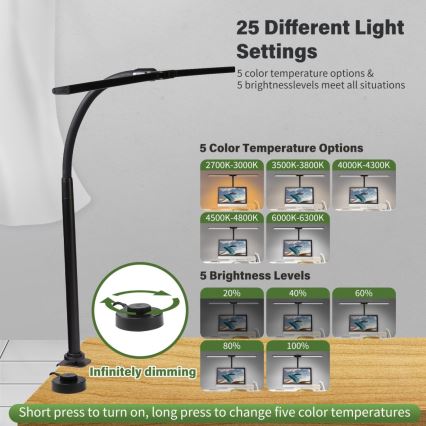Flexible, dimmbare LED-Bildschirmbeleuchtung OFFICE LED/24W/230V 2700-6300K CRI 95