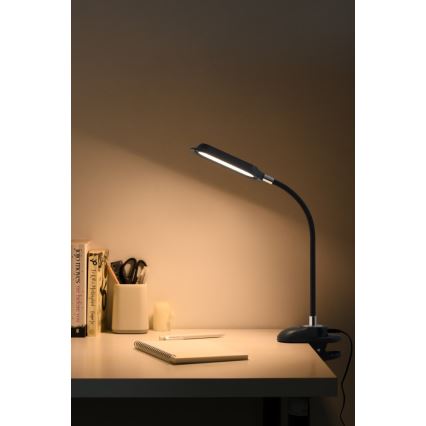 LED+CCT dimmbare Tischlampe mit Clip CLIP LED/7,5W/230V 3000/4200/5000K schwarz