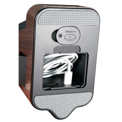 LED+CCT dimmbare Tischlampe mit kabellosem QI-Ladepad IDEAL LED/8W/230V 2700/4000/5000K braun