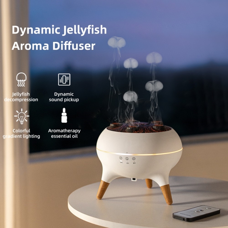 Immax 09104L - Aroma-Diffusor und Luftbefeuchter JELLYFISH LED/11W/5V