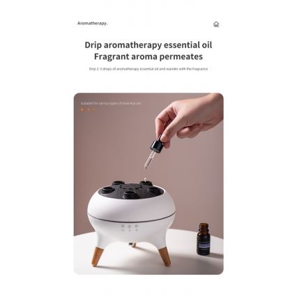 Immax 09104L - Aroma-Diffusor und Luftbefeuchter JELLYFISH LED/11W/5V