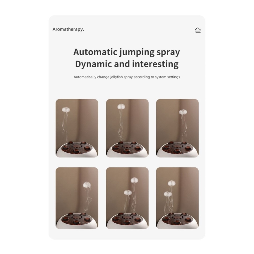 Immax 09104L - Aroma-Diffusor und Luftbefeuchter JELLYFISH LED/11W/5V