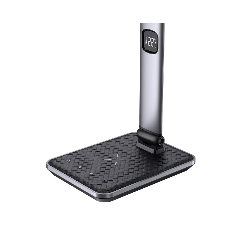 Dimmbare LED-Tischlampe LED/8,5W/230V mit kabelloser Ladefunktion, silber