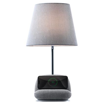 Dimmbare LED-Tischlampe mit kabelloser Qi-Ladefunktion SOFA LED/6W/230V grau