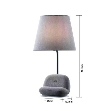 Dimmbare LED-Tischlampe mit kabelloser Qi-Ladefunktion SOFA LED/6W/230V grau
