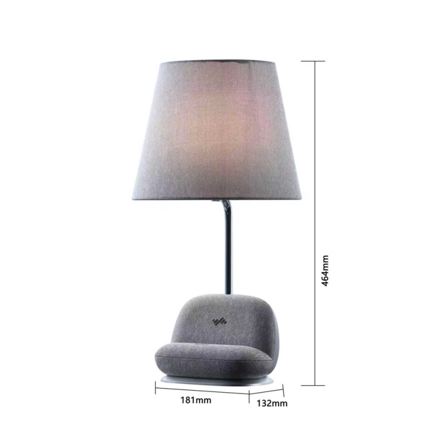 Dimmbare LED-Tischlampe mit kabelloser Qi-Ladefunktion SOFA LED/6W/230V grau