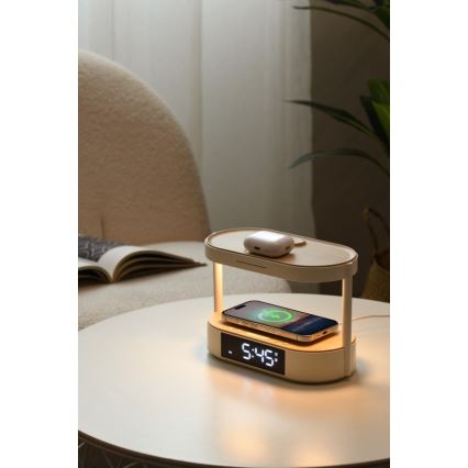 LED-dimmbare Schreibtischlampe mit Wecker und Ladefunktion TRIPLE DOCK LED/1,5W/5V