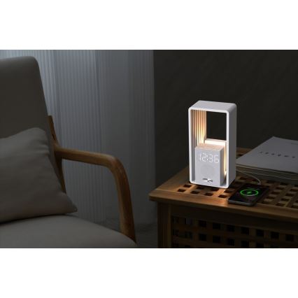 LED-Tischlampe mit Wecker und Ladefunktion CALM LED/3,5W/5V