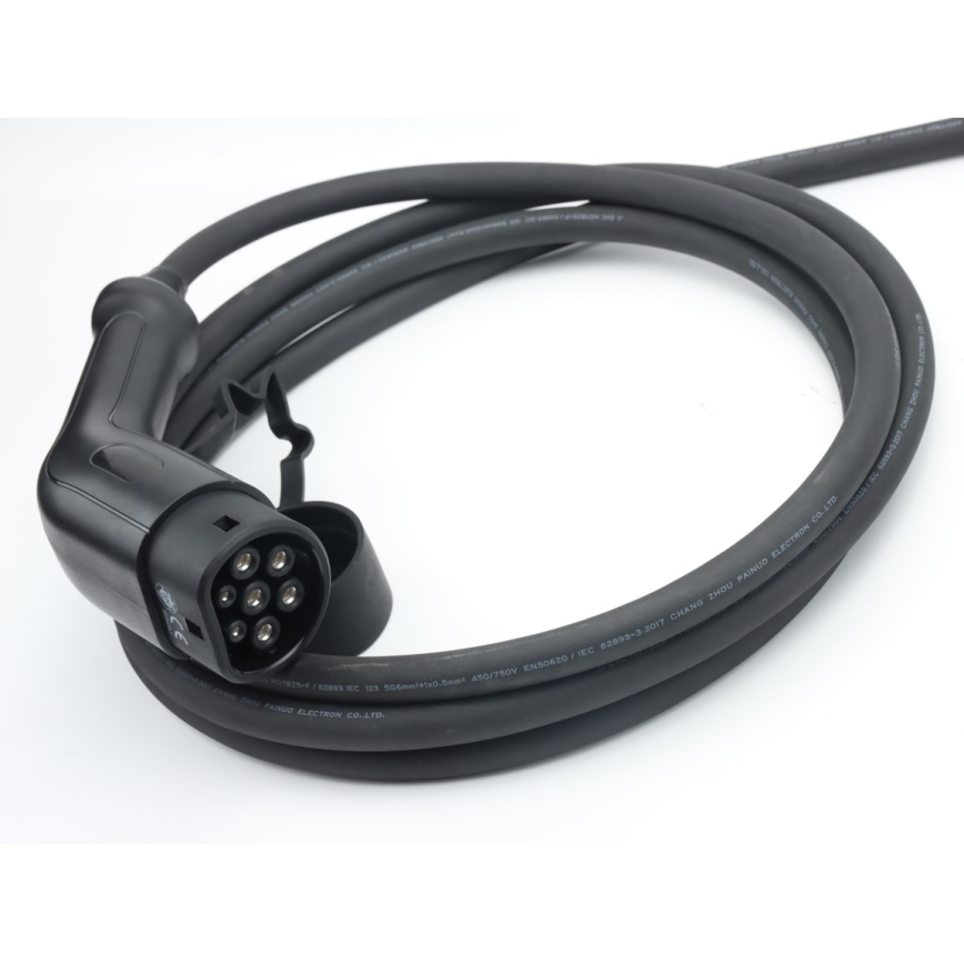 Immax - EV-Reiseladestation für Elektroautos AC Typ 2 16A/380V 11kW + Stecker 230V, 3,7kW 5m + Behälter