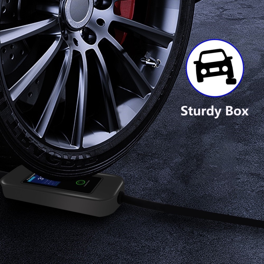 Immax - EV-Reiseladestation für Elektroautos AC Typ 2 32A/380V 22kW + Stecker 230V 5m Wi-Fi Tuya