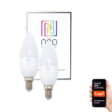 Immax NEO 07002B - PACK 2x LED dimmbare Glühbirne E14/5W/230V ZigBee 2700K Tuya