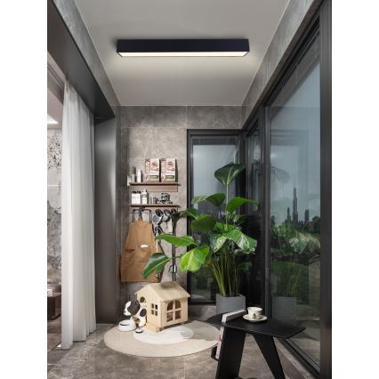 Immax NEO 07074-90 - Dimmbare LED-Deckenleuchte CANTO LED/50W/230V schwarz Tuya + Fernbedienung