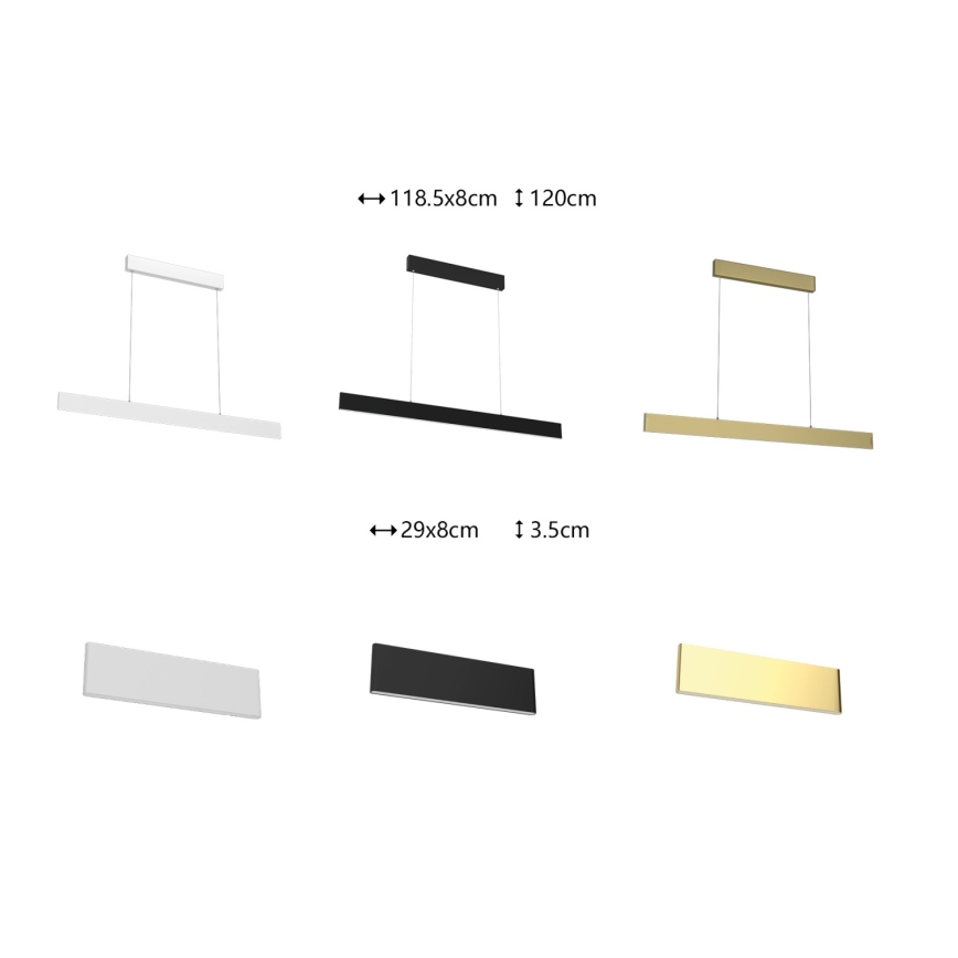 Immax NEO 07075L-LED Dimmbarer Seil-Pendelleuchte LISTON weiß LED/18W/230V Tuya + Fernbedienung