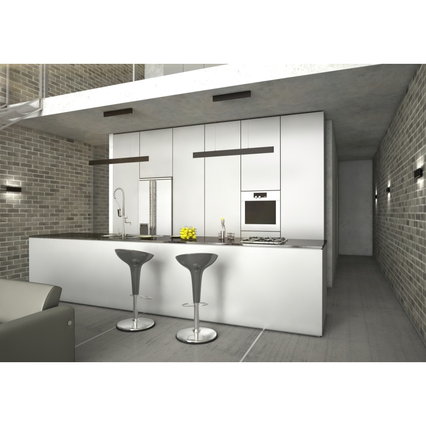 Immax NEO 07076L - LED dimmbare Hängeleuchte an Kabel schwarz LISTON LED/18W/230V Tuya + Fernbedienung