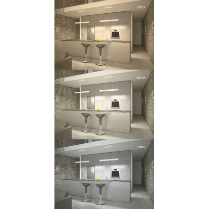 Immax NEO 07076L - LED dimmbare Hängeleuchte an Kabel schwarz LISTON LED/18W/230V Tuya + Fernbedienung