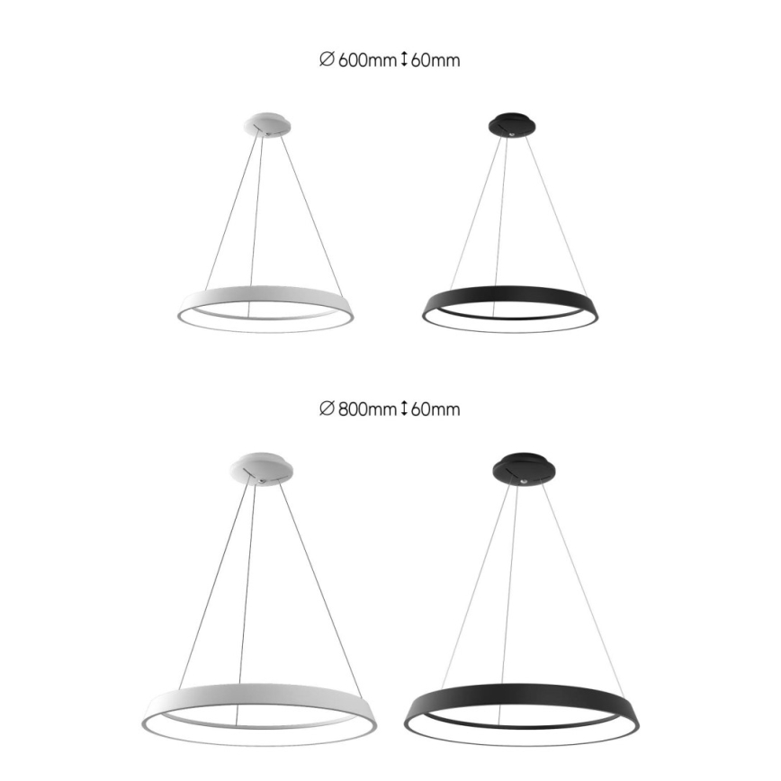Immax NEO 07079L-80 - LED dimmbare Hängeleuchte an Seil LIMITADO LED/48W/230V 80 cm Tuya + Fernbedienung