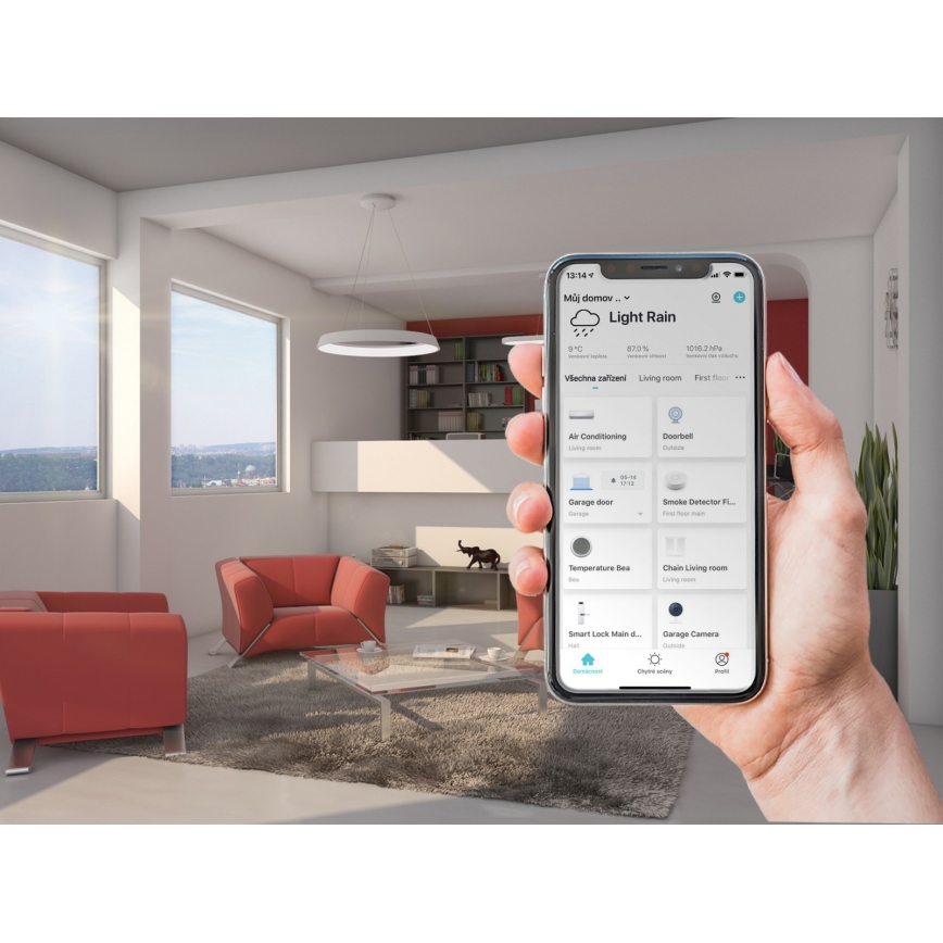 Immax NEO 07080L - LED dimmbarer Seil-Pendelleuchte LIMITADO LED/39W/230V 60 cm Tuya + Fernbedienung