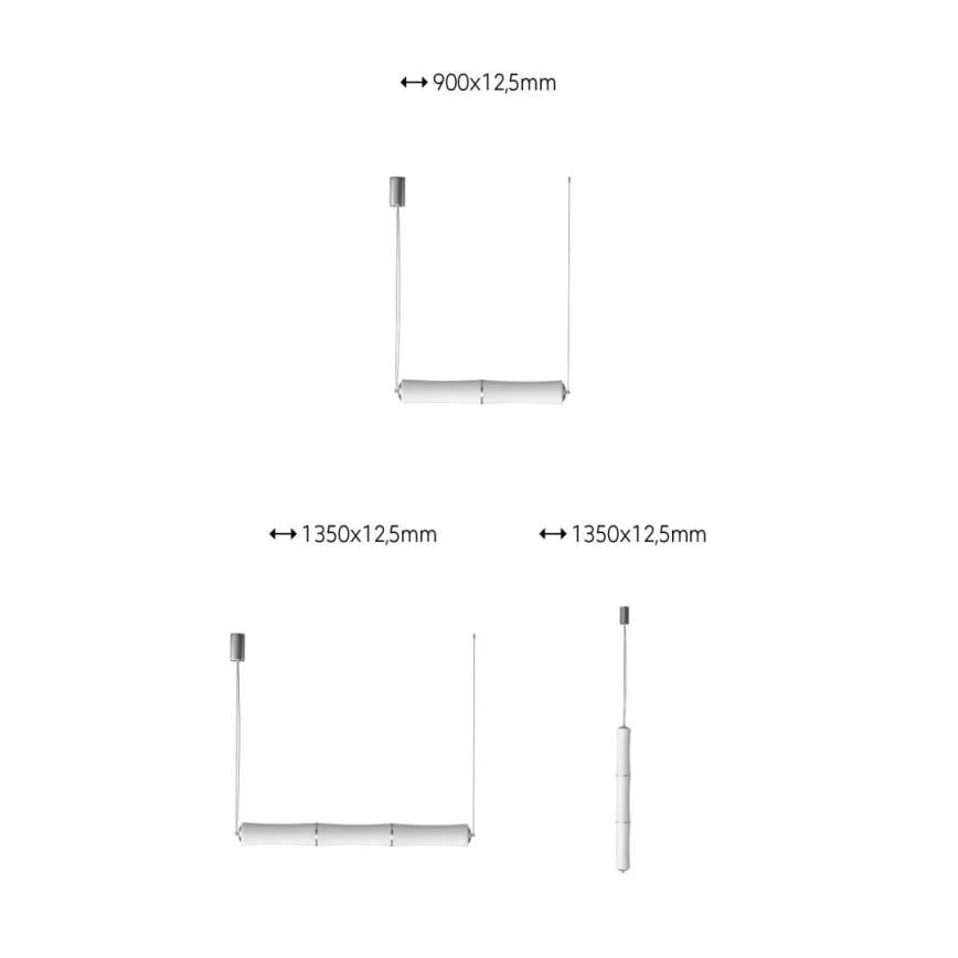 Immax NEO 07102L - LED dimmbare Hängeleuchte auf Seil BAMBOOS LED/30W/230V 90 cm Tuya + Fernbedienung