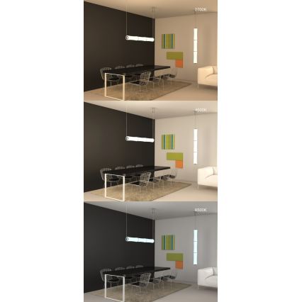 Immax NEO 07102L - LED dimmbare Hängeleuchte auf Seil BAMBOOS LED/30W/230V 90 cm Tuya + Fernbedienung