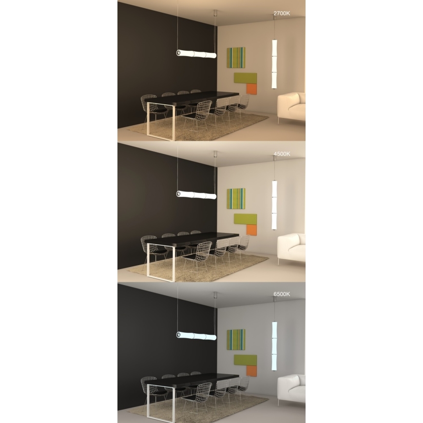 Immax NEO 07102L - LED dimmbare Hängeleuchte auf Seil BAMBOOS LED/30W/230V 90 cm Tuya + Fernbedienung