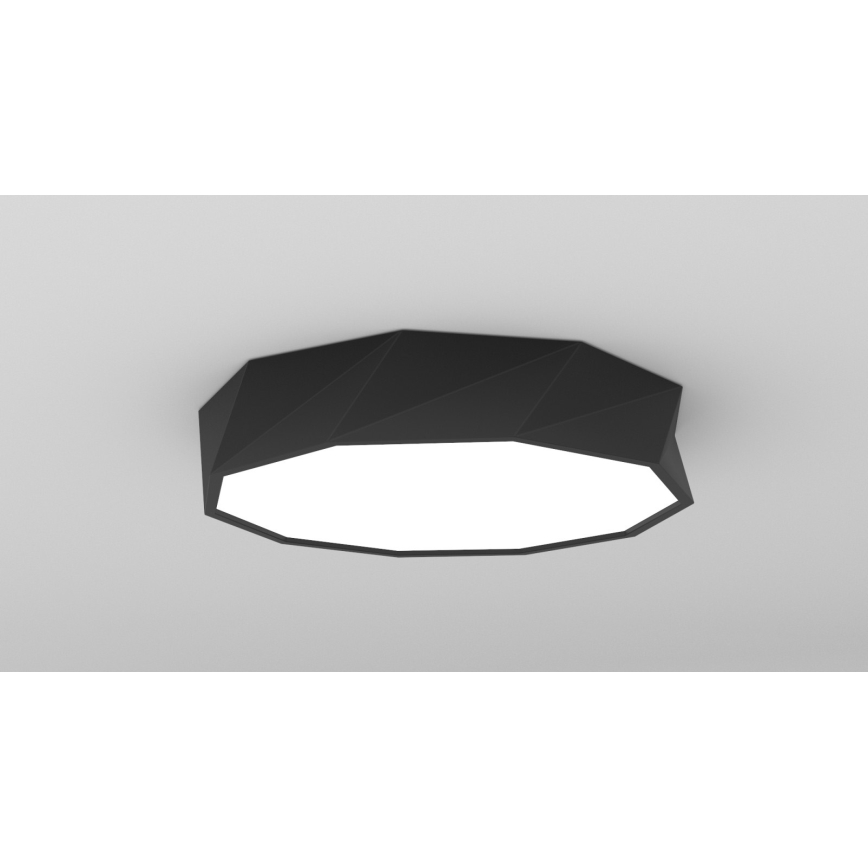 Immax NEO 07130-B60 - LED SMART Dimmbare Deckenleuchte DIAMANTE schwarz LED/43W/230V + Fernbedienung 60cm Tuya ZigBee
