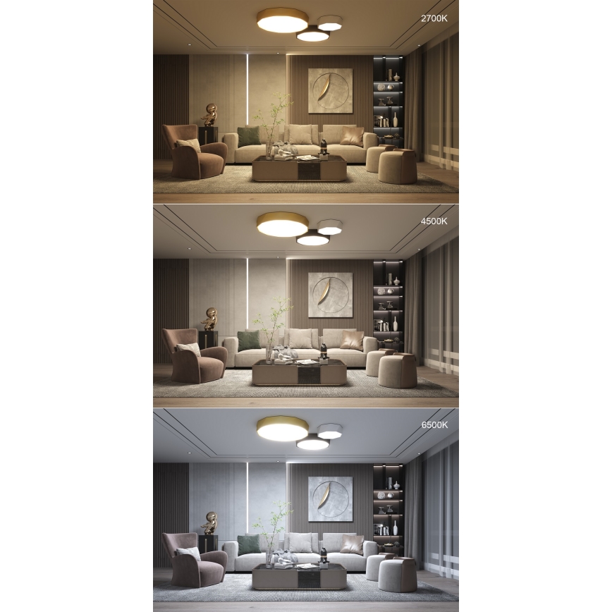 Immax NEO 07130-B60 - LED SMART Dimmbare Deckenleuchte DIAMANTE schwarz LED/43W/230V + Fernbedienung 60cm Tuya ZigBee