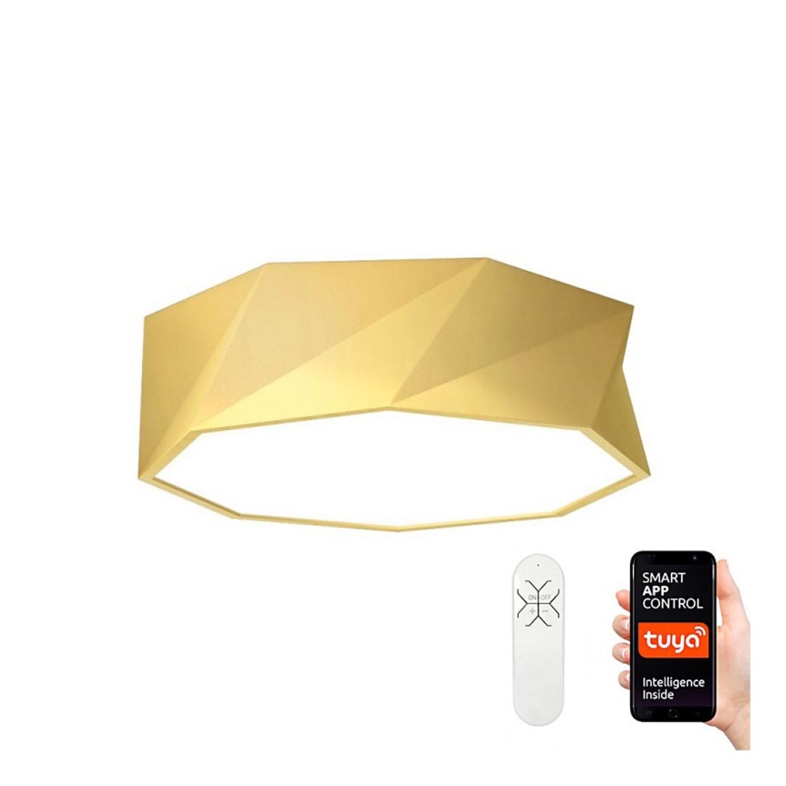 Immax NEO 07132-G40 - LED SMART Dimmbare Deckenleuchte DIAMANTE LED/31W/230V golden 40 cm + FB Tuya ZigBee