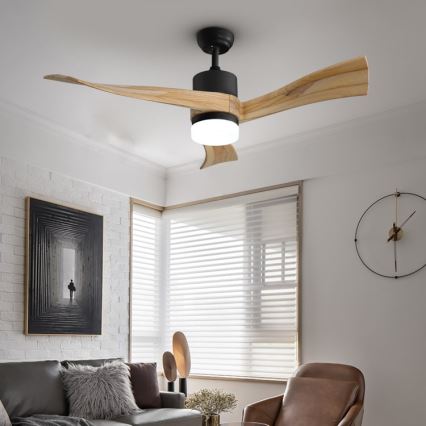 Immax NEO 07136-B - LED-Deckenventilator SOFISTICADO LED/18W/230V Eiche Wi-Fi Tuya + Fernbedienung