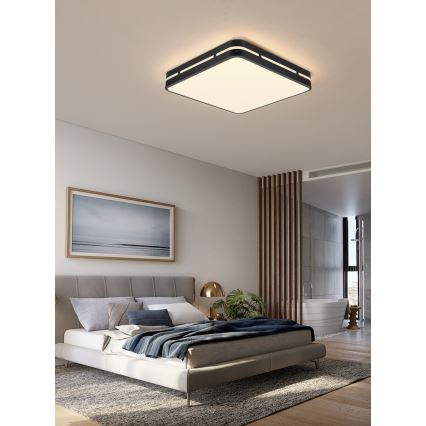 Immax NEO 07154-B30 - LED dimmbares Deckenleuchte NEO LITE PERFECTO LED/24W/230V Wi-Fi Tuya schwarz + Fernbedienung