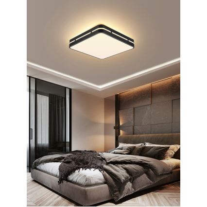 Immax NEO 07154-B30 - LED dimmbares Deckenleuchte NEO LITE PERFECTO LED/24W/230V Wi-Fi Tuya schwarz + Fernbedienung